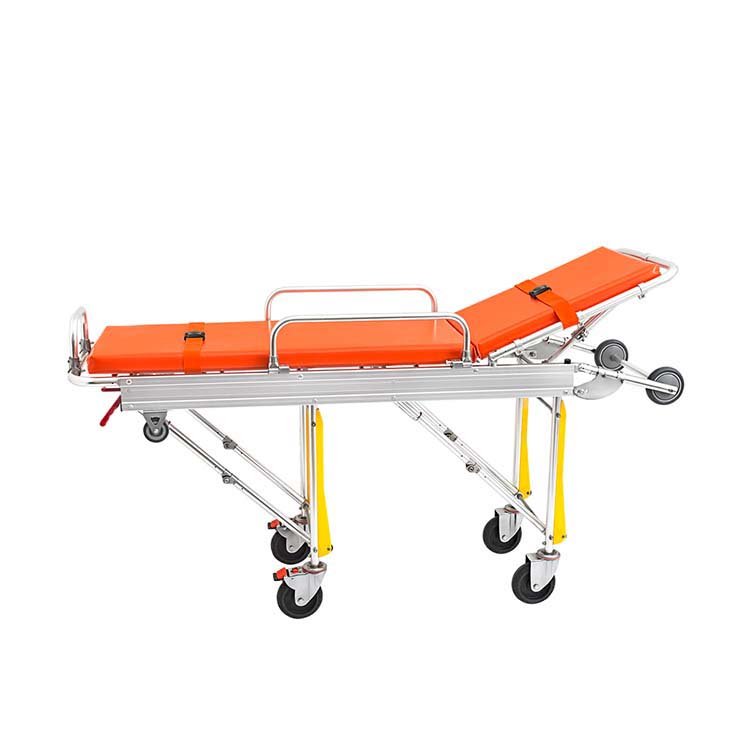 Hospital Medical Aluminum Alloy Ambulance Wheeled Cots Stretchers For Sale