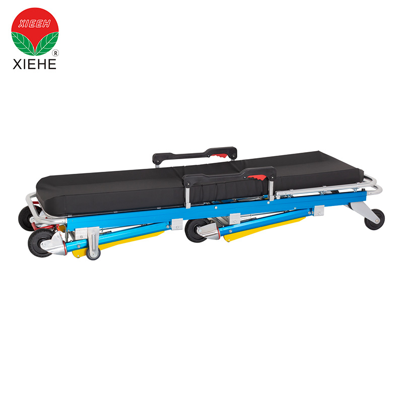 Ambulance Automatic Loading Folding Chair Stretcher with Wheels for Emergency