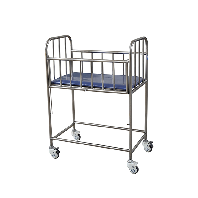 High Quality Stainless Hospital Baby Bed