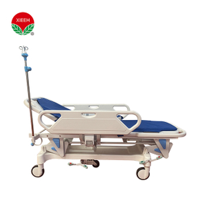 XIEHE Medical Folding Adjustable Ambulance Patient Transfer Emergency Bed Hospital Stretcher Trolley